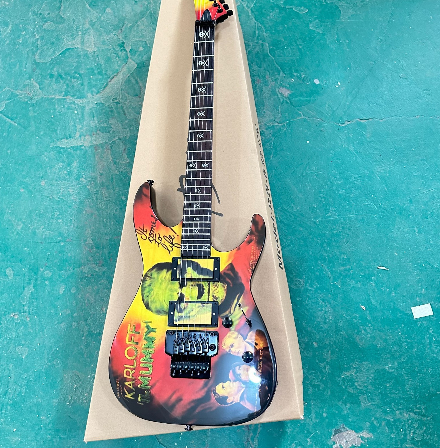Ship US KH-2 Kirk Hammett Karloff Mummy Electric Guitar – Floyd Rose Tremolo