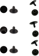 6 Sets Replacement Rivets Button Strap Compatible for Clog Shoe Black