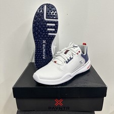 Mens PAYNTR X003F Spikeless Golf Shoes, White/Blue, UK9, NEW