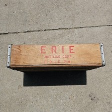 VINTAGE ERIE BOTTLING CO. SODA POP WOOD CRATE BOX ADVERTIZING BEVERAGE ERIE PA