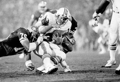 #ad Miami Dolphins QB Dan Marino under heavy pressure gets sacked for Old Photo AU $9.00