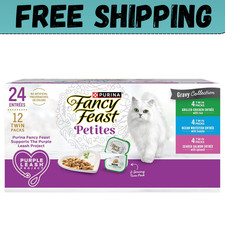Purina Fancy Feast Gourmet Wet Cat Food Variety Pack, Petites Gravy Collection,