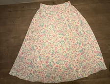 Vintage Koret Pastel Floral A-Line Skirt   Size 12