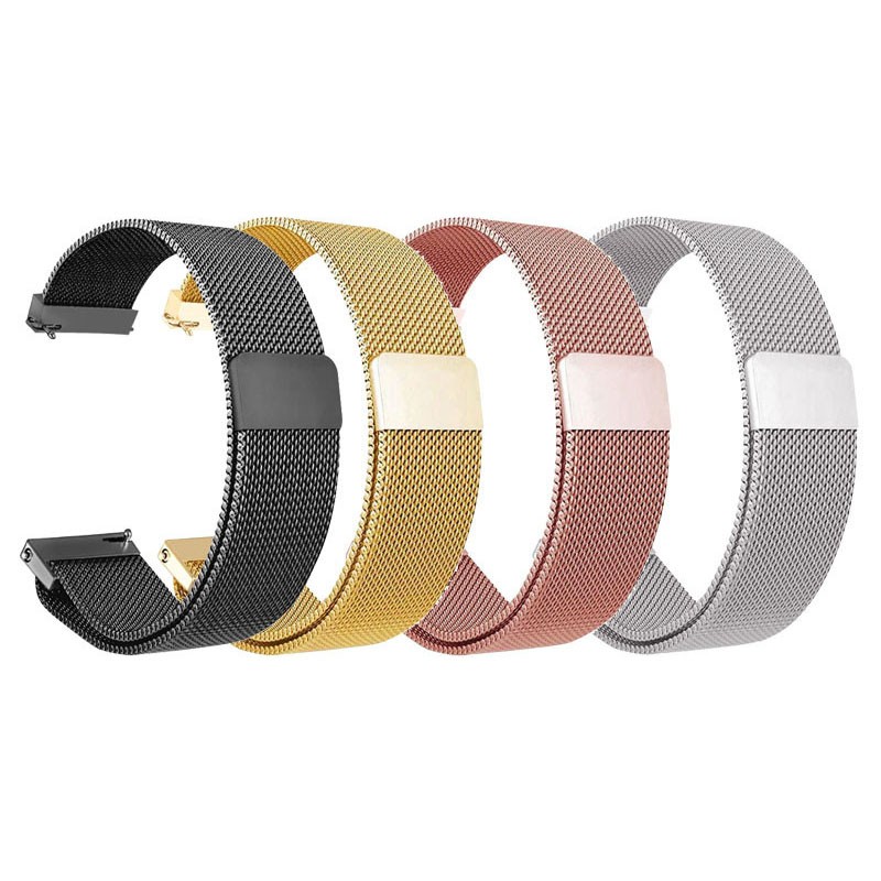 Correa de reloj milanesa magnética correa de malla de acero inoxidable 10-24 mm liberación rápida