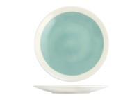 H&h Frucht- Teller Aus Steingut Soleil Ø 22 Cm, Weiß Und Blau