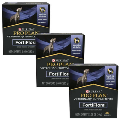 #ad 3X Purina FortiFlora Pro Plan Veterinary Probiotic DOG Supplement $58.30