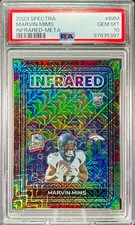 2023 Panini Spectra Football 🏈 MARVIN MIMS Infrared Meta 24 /25 (RC) PSA 10