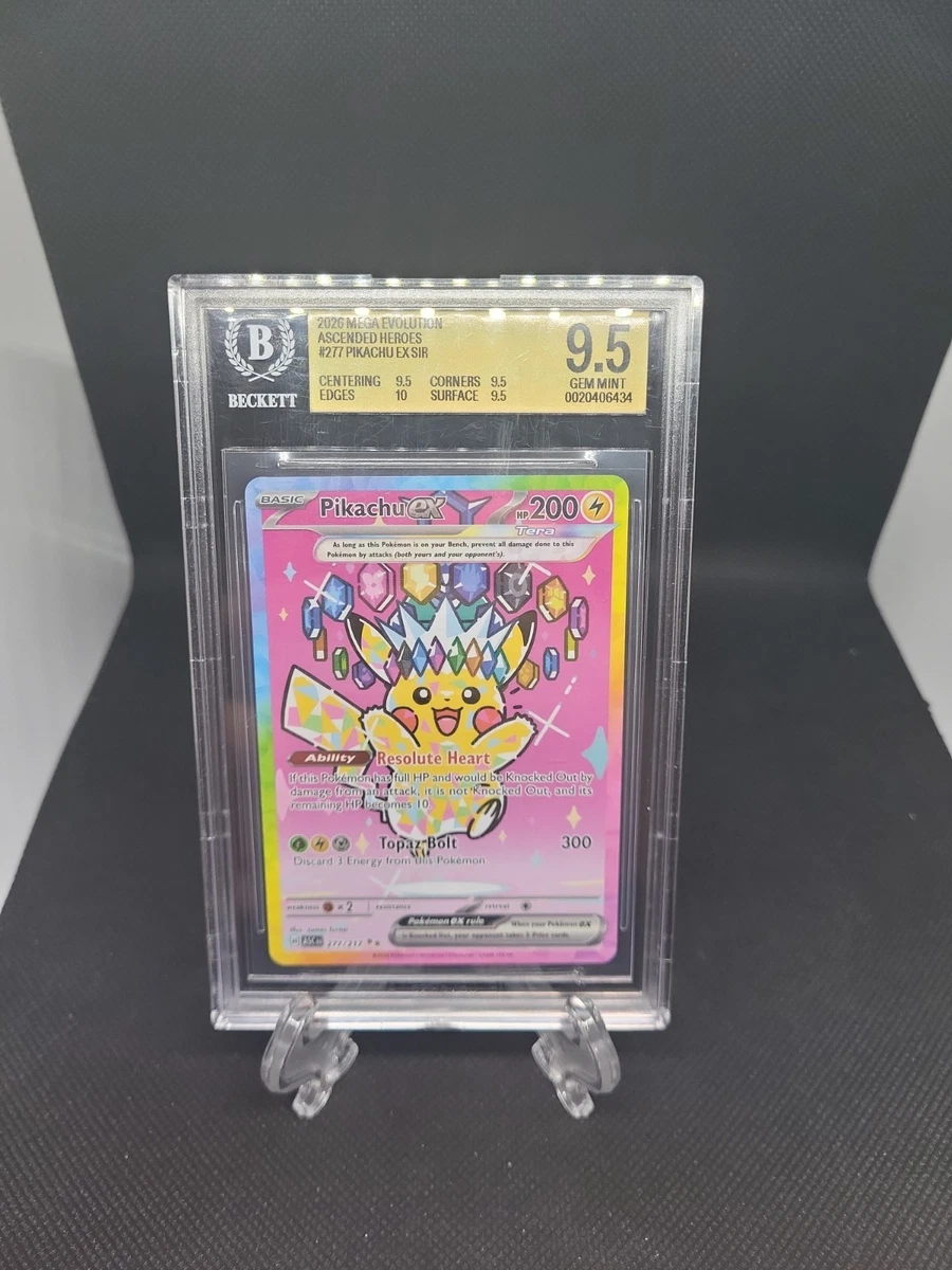 Pikachu Pokémon TCG Grade 9.5 Rare Individual Collectible Card