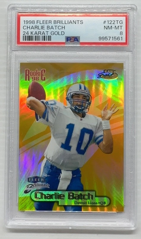 Charlie Batch Fleer Brilliants #122TG 24 Karat Gold
