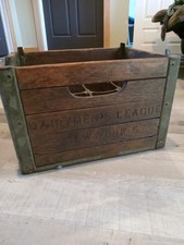 Antique Dairymans League Milk Crate Refurbished