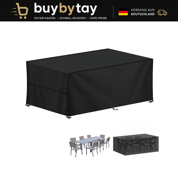 Abdeckhaube GartenmöBel 200X90X75Cm Wasserdicht 420D Oxford Gewebe Schutzplane-image