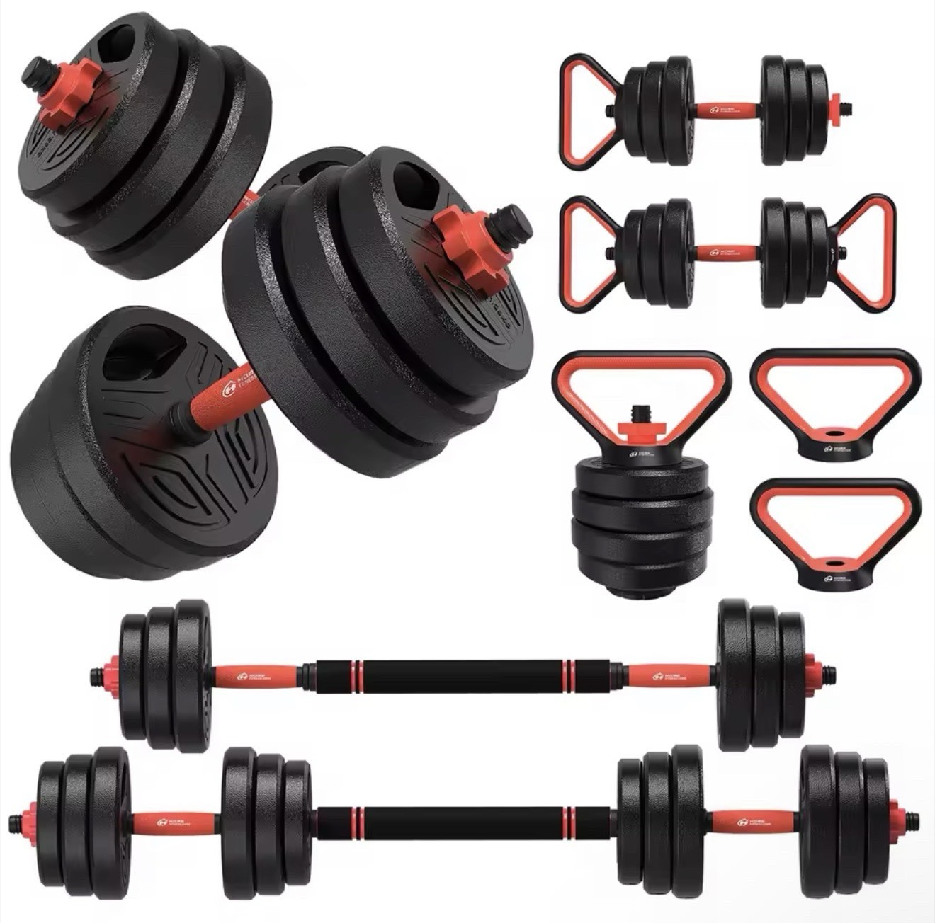 Haltère 3 en 1 fitness de 20KG ajustable pour entraînement de gymnastique au salon