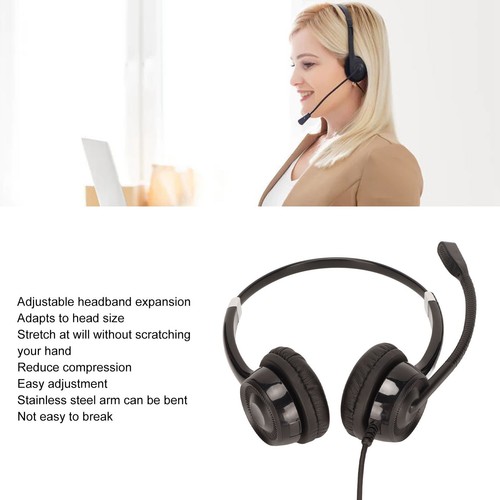 Qd Rj9 Phone Headset Noise Canceling Ergonomics Customer Service Headphone F IDM - Zdjęcie 2 z 12