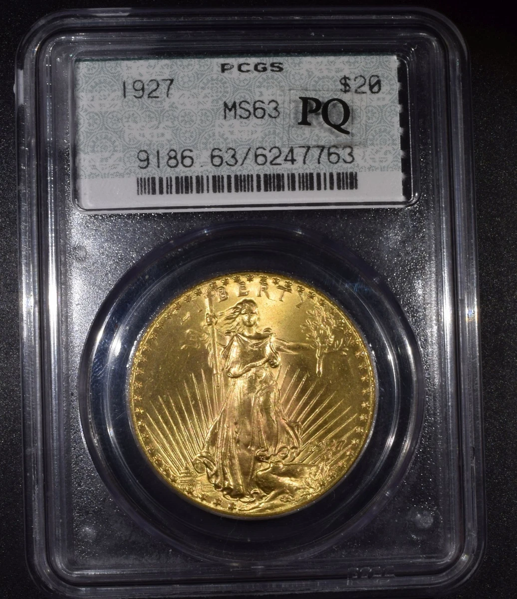 古銭　アメリカ　女神　1927 アメリカ 1928年 20ドル金貨 女神立像 NGC MS65 - セキグチは1964年