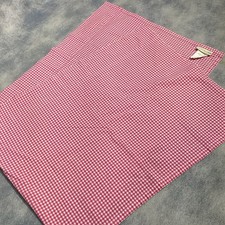 Pottery Barn Kids "Pink Gingham" Window Valance 18 X 50 Rod Pocket