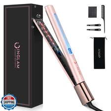 IG INGLAM Titanium Flat Iron Hair Straightener, Infrared Curling
