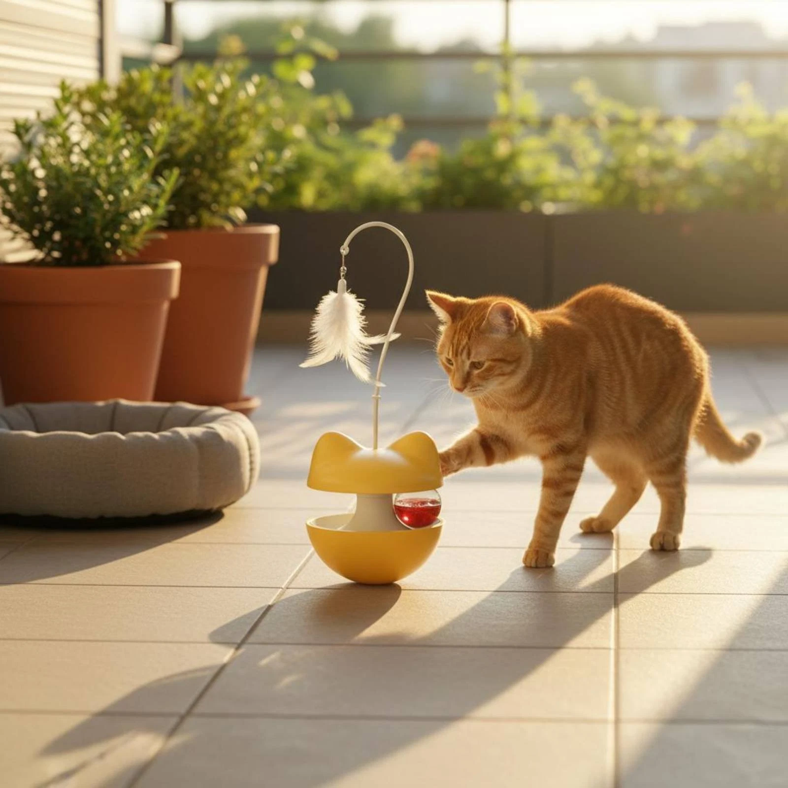 36 Pieces Wobble Feline Toy Solo Play Interactive Treat Sphere Food-Safe