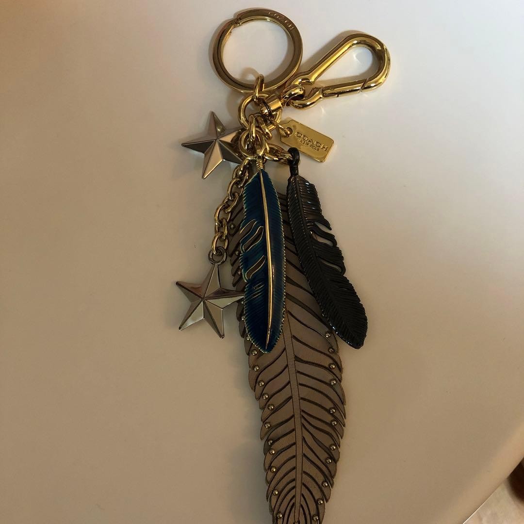 COACH Feather Star Keychain Bag Charm