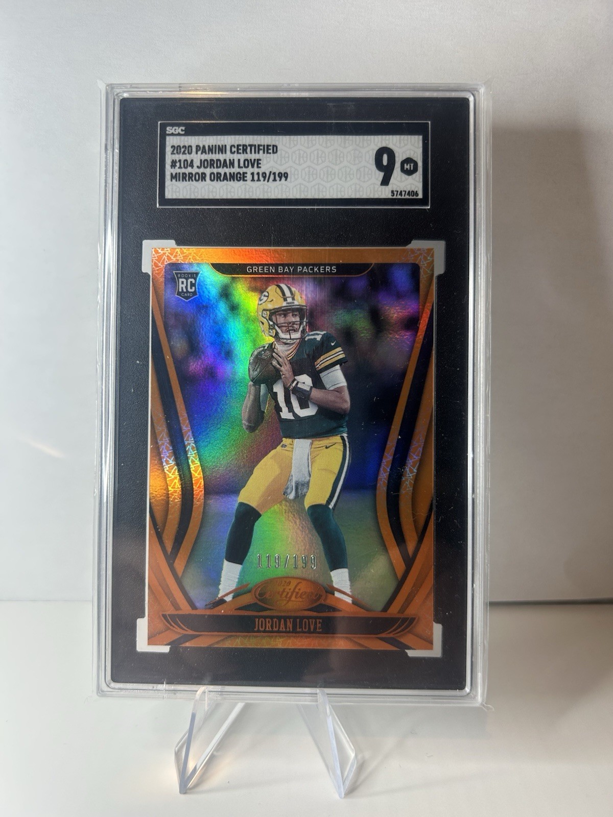 2020 Panini Certified - Rookies Jordan Love #104 Mirror Orange /199 (RC)