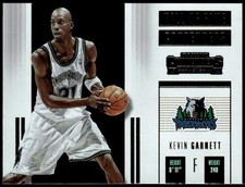 2017-18 Panini Contenders #12 Kevin Garnett Hall of Fame Contenders E1