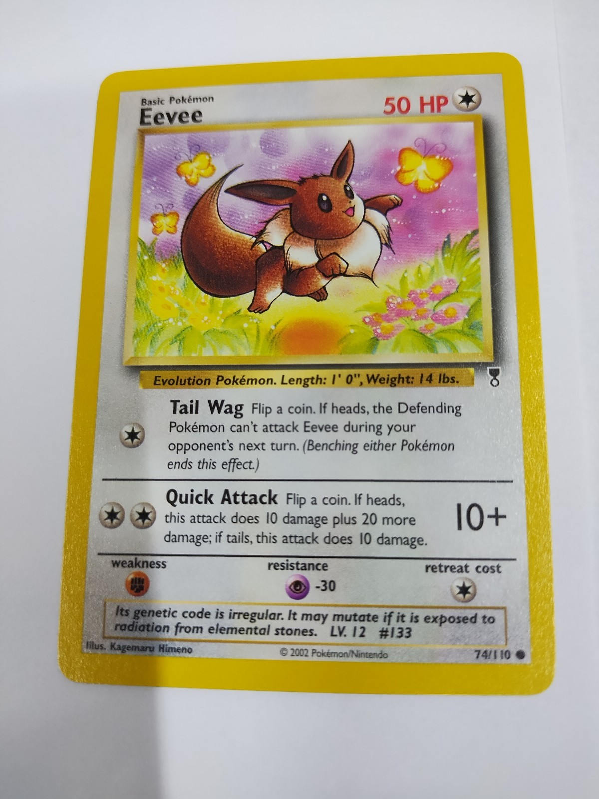 MINT POKEMON EEVEE 74/110 COMMON NON HOLO LEGENDARY COLLECTION CARD Cute