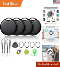 Find Hub Compatible Air Tracker Tags - 4 Pack for Android, Water Resistant
