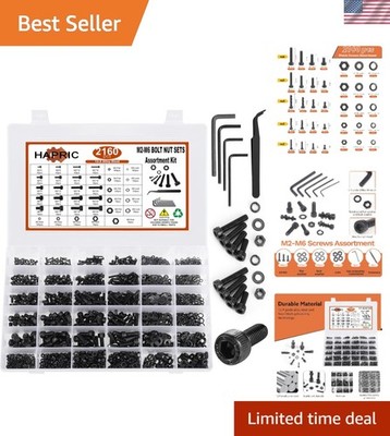 Versatile Metric Bolt Kit - 2160 Pcs in Elegant Storage Box, Easily Organized