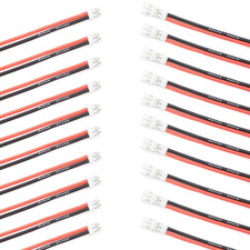 JST-PH 2.0 Connector Cable 2-Pin PH2.0 Male/Female Silicone Wire with 10Cm