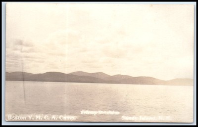 Postcard RPPC Belknap Mountains Boston YMCA Camp Sandy Island NH K80