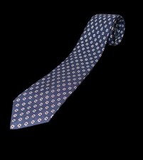 VTG BROOKS BROTHERS BROOKSGATE NAVY FLORETTE WOOL TIE