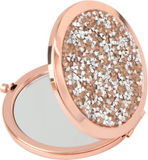 Compact Mirror, Handheld 2.75 inches Travel Makeup Mirror, 1X/2X Magnifying Roun