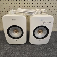 KEF LSX II Wireless Bookshelf Speakers Pair , White Used, No Remote d