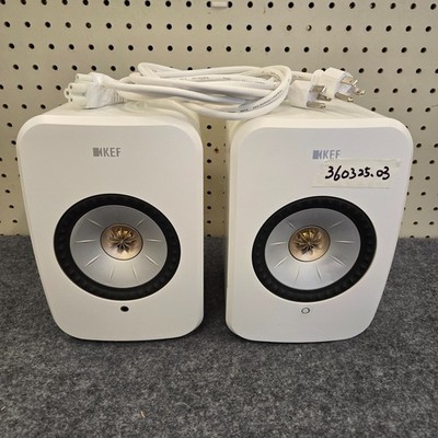 KEF LSX II Wireless Bookshelf Speakers (Pair) , White (Used, No Remote)  #d