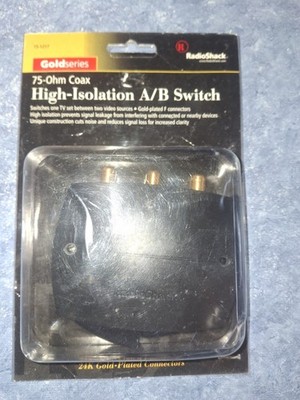 RadioShack Heavy Duty High Isolation Coax (F-Connector) A/B Switch 15-1217, NEW