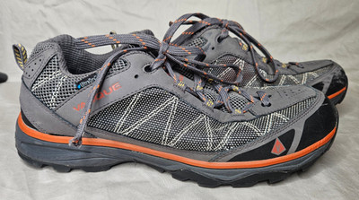 Vasque Waterproof Hiking Trail Shoes Mens 11.5 Black Orange Mesn Sneaker Low Top