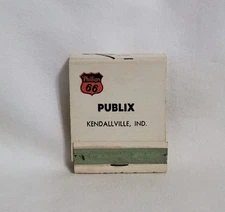 Vintage Publix Phillips 66 Gas Oil Matchbook Kendallville IN Advertising Full