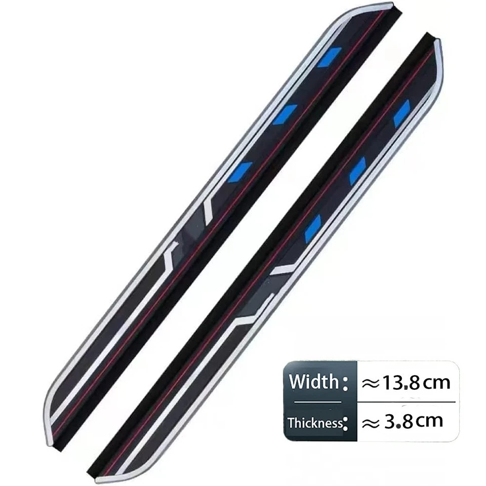 Running Boards Side Steps for Vauxhall Opel Grandland 2018-2024 Complete Kit Foto 2 de 4