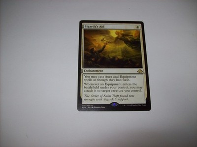 Magic The Gathering Sigarda's Aid Enchantment Eldritch Moon Rare NM Free Ship