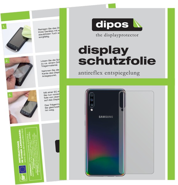 2X Schutzfolie FüR Samsung Galaxy A70 RüCkseite Matt Displayschutzfolie Folie-image