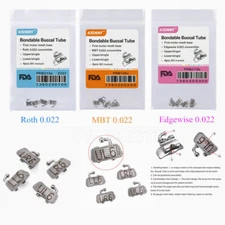 AZDENT Dental Orthodontic Bondable 1st Roth/MBT/Edgewise .022" Buccal Tube Conv