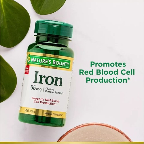 Nature's Bounty Iron 65mg, 325 mg, 100 Tablets - Picture 3 of 7