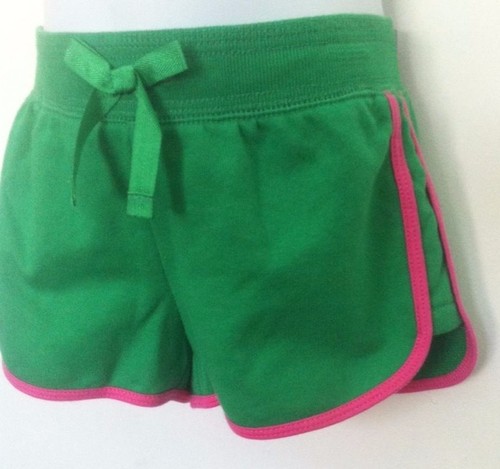 Ralph Lauren Shorts~Solid Green Body~Pink Trim~Large Navy Logo~Size 5~NWT - Picture 5 of 11