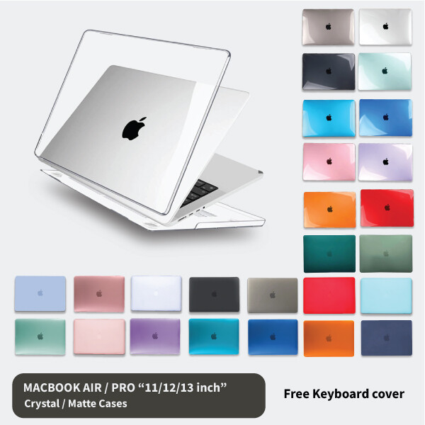 Apple MacBook Hard Case + Keyboard Cover Air 11" 12'' 13" Pro 13" 15.4" 16" inch