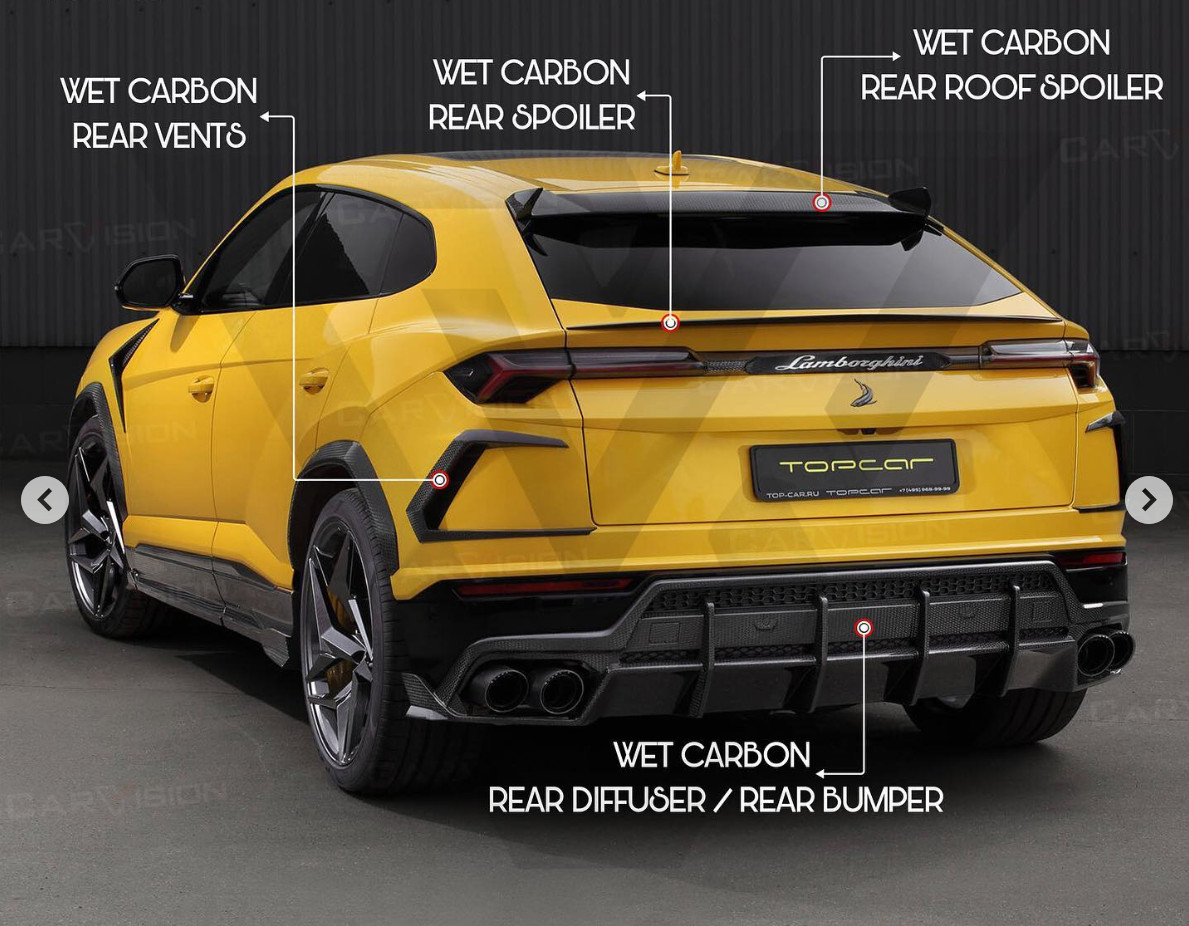 Top Car Style Carbon Fiber Full Body Kit and Hood for Lamborghini Urus 2018+