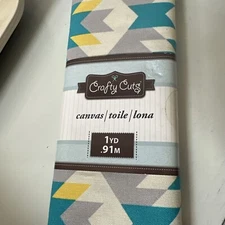 CRAFTY CUTS Canvas Fabric BLUE  - 1 yd (36" x 43")