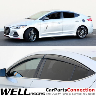 WellVisors Window Visors 2017-2020 For Hyundai Elantra Sedan Side Deflectors