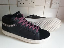 SKECHERS STREET LOS ANGELES UK 5 EU 38 BLACK WHITE WOMENS FLAT LACE UP SHOES