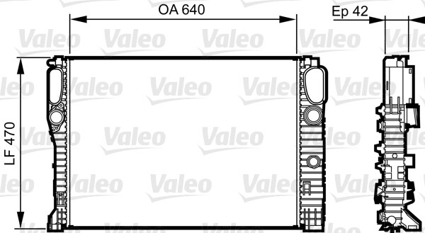 Radiateur Valeo 732855 pour restauration du refroidissement moteur de berline
