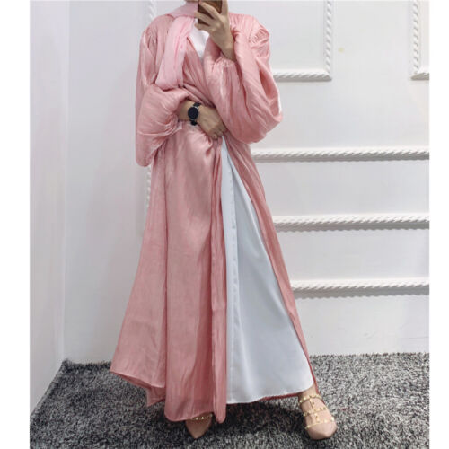 Open Abaya Dubai Kaftan Women Long Cardigan Muslim Maxi Dress Kimono Caftan Gown - Picture 6 of 49