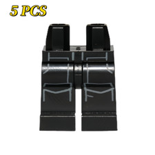 5 PCS LEGO PARTS Minifigure Legs Decorated 970c00pb0284 Black